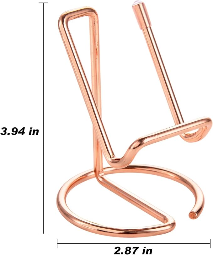 ROPOSY Cell Phone Stand for Desk, Cute Metal Rose Gold Cell Phone Stand Holder Desk Accessories, Compatible with All Mobile Phones, iPhone, iPad - Image 7
