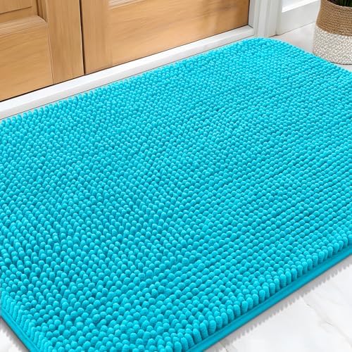 OLANLY Dog Door Mat for Muddy Paws 34x21, Super Absorbent Chenille Mud Mat by OLANLY