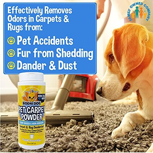 Bodhi Dog Natural Carpet Deodorizer Powder - Dry Pet Smell Eliminator & Urine Odor Remover - Loosens Fur & Dirt - Plant-Based Room Freshener for Vacuuming Home with Pets -Fresh Laundry (Pack of 2) - Image 4