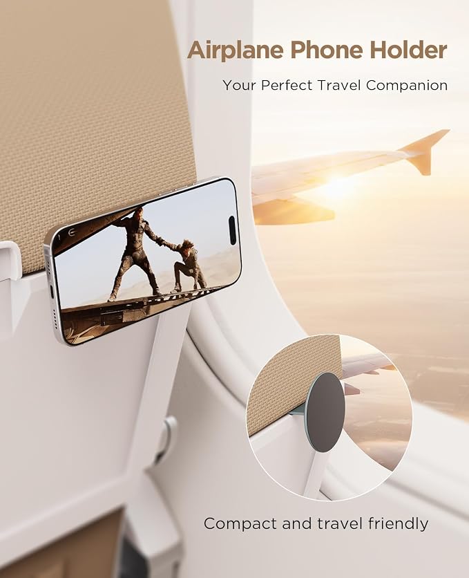 Magnetic Phone Stand Grip for Magsafe, Utral-Thin Snap-on Kickstand with Strong Magnetic Holder, 140° Adjustable for Hands-Free Travel, Work, Entertainment | Compatible with iPhone17-12, Black - Image 7