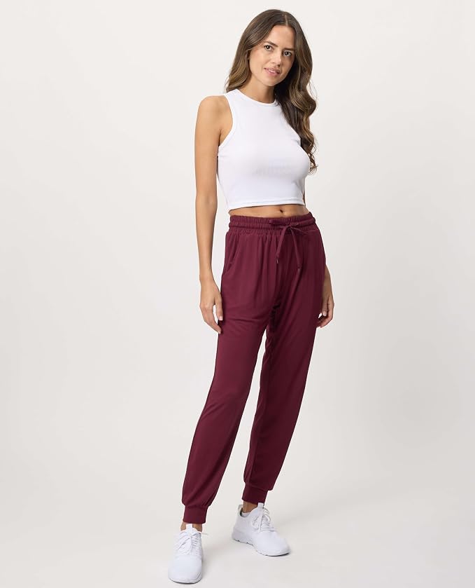 3 Pack Women's Lounge Joggers Sweatpant Active Athletic Yoga Workout Pocket | Available in Plus Size, Ladies Casual, Drawstring Gym Pants, Sleep Bottoms, Hiking, Running, Fitness, Exercise, Pajama, Soft - Image 6
