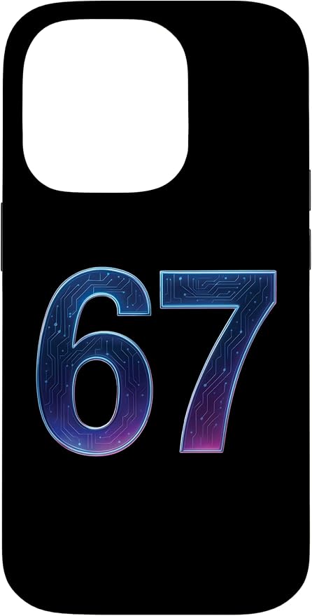 67 Meme Ai Quantum Number 67th Six Seven Tech Digital Future Case for iPhone 14 Pro by Unknown