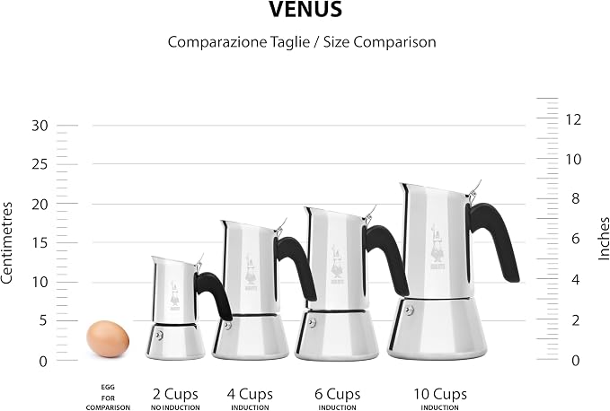 Bialetti - New Venus Induction, Stovetop Coffee Maker, Suitable for all Types of Hobs, Stainless Steel, 6 Cups (7.9 Oz), Silver - Image 6