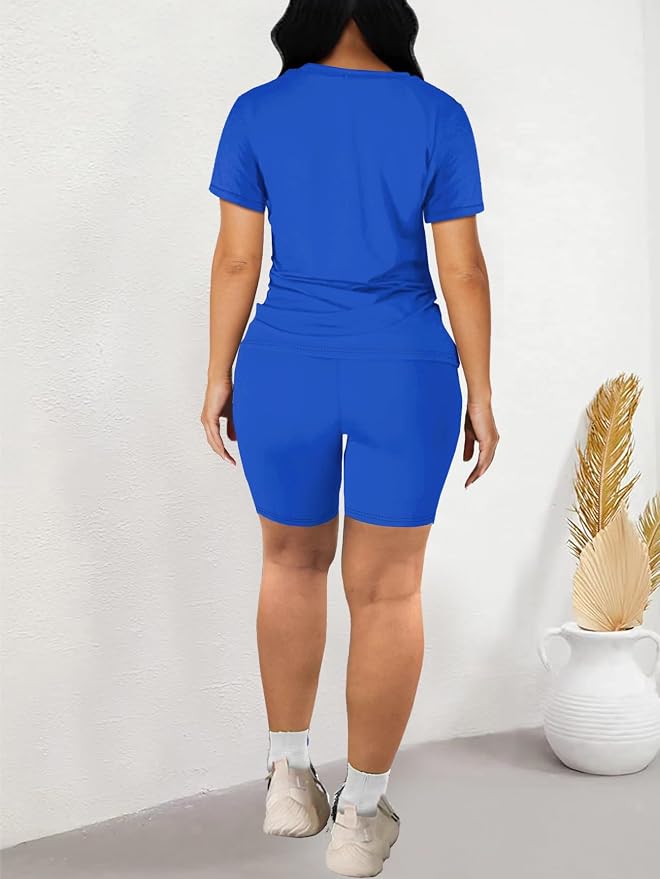 STOLKISS Women 2 piece Short Sets Classic Striped Outfits Summer Casual Short Sleeve T-Shirt and Short Jogger Tracksuits Sets - Image 6