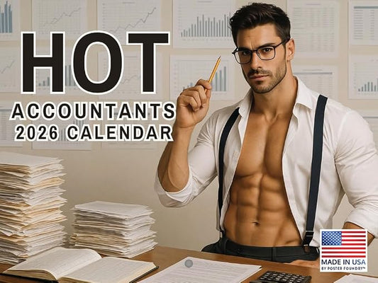 Sexy Accountant Calendar 2026 Monthly Wall Calender 12 Month | American Made In The USA by PosterFoundry