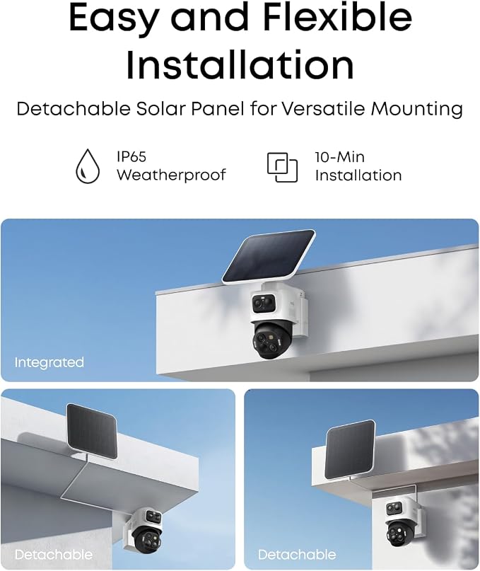 eufy Security eufyCam S4 2-Cam Kit, 4K Solar Wireless Outdoor Security System,3-Lens Bullet-PTZ cam, 360° Coverage,Cross-Cam Track, AI Facial Recognition, 8X Zoom,0 Monthly Fee,Expandable up to 16TB - Image 7