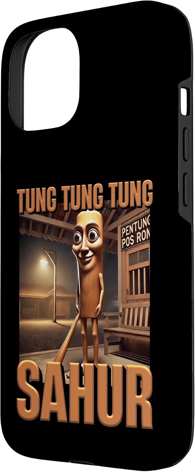 Internet Hilarious Meme AI Character Tung Tung Tung Sahur Case for iPhone 15 - Image 2