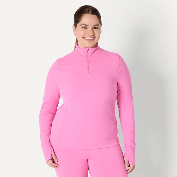 Amazon Essentials Women's Active FormFlex Buttery Soft Slim Fit Quarter Zip Long Sleeve Pullover Jacket - Image 6