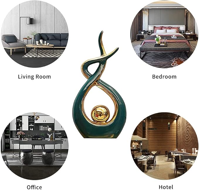 Norrclp Home Decor Modern Abstract Art Ceramic Statue Table Decorations for Dining Room Living Room Office Centerpiece - Image 3