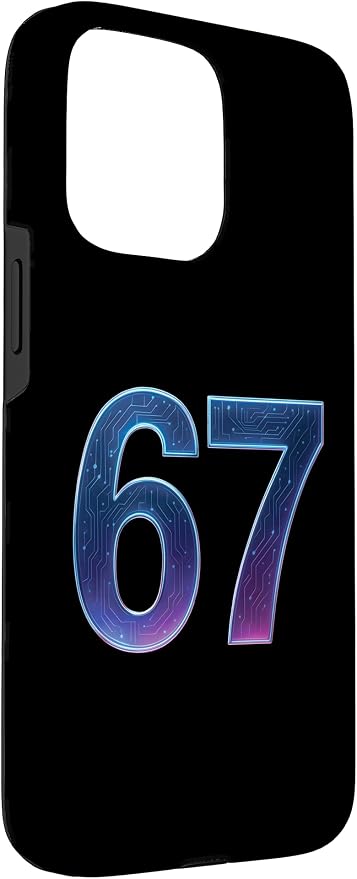 67 Meme Ai Quantum Number 67th Six Seven Tech Digital Future Case for iPhone 15 Pro Max - Image 3