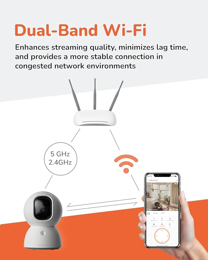 SensForge 2.5K Rechargeable Pan-Tilt Security Camera, 360° Dual-Band WiFi Home Camera, Free AI Human & Pet Detection, 2-Day Cloud + 64GB SD Storage, Two-Way Talk, Optional AI + Storage Upgrade - Image 8