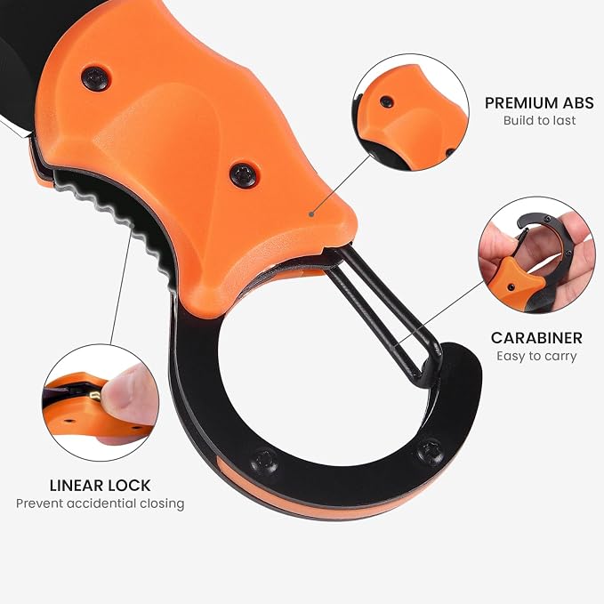 FUNBRO Small Pocket Knife for Men, Mini Edc Knives | Cool Folding Knife Box Cutter with 1.34inch Sharp Blade, Great Gift for Men (orange) - Image 3