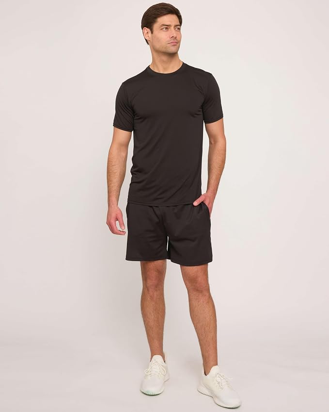 5 Pack Men's Dry Fit Short Sleeve T-Shirt Gym Workout Athletic Running Tee | Cooling, Moisture-Wicking, Crew Neck, Quick-Dry, Breathable, Active, Exercise, Fitness, Basketball, Cycling, Hiking, Tennis - Image 8