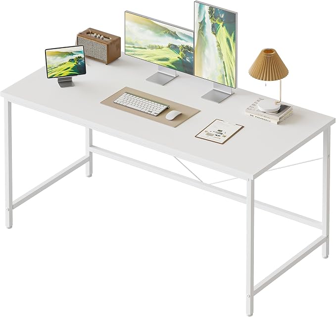 Mericonia 32x16 Inch Computer Desk, 0.6" Thick Small Office Table | Modern Simple Style, Small Study & Writing Table for Home Bedroom Work, White - Image 7
