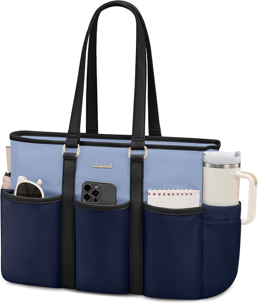 LOVEVOOK Laptop Tote Bag for Women Work, 15.6 Inch Laptop Bag for Women, Professional Computer Purse Large Handbag With Multi Pockets by LOVEVOOK