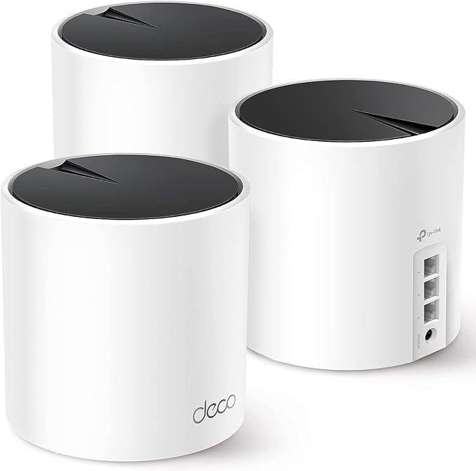 TP-Link Deco X55 AX3000 WiFi 6 Mesh System - Covers up to 6500 Sq.Ft, Replaces Wireless Router and Extender, 3 Gigabit Ports per Unit, Supports Ethernet Backhaul, Deco X55(3-Pack) by TP-Link