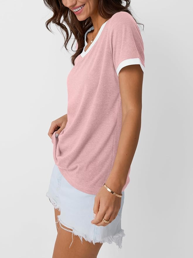 AUTOMET Womens Short Sleeve T-Shirts Summer Tops Casual Soft Tunic V Neck Basic Workout Clothes Spring Fashion Outfits 2026 - Image 4