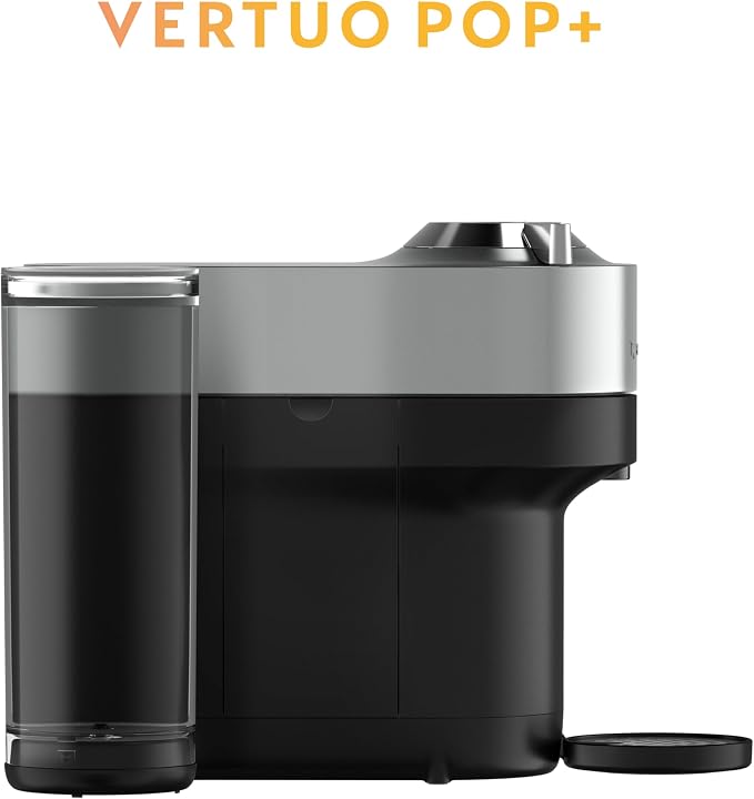 Nespresso Vertuo Pop+ Deluxe Coffee and Espresso Maker by Breville with Milk Frother, Titan - Image 3