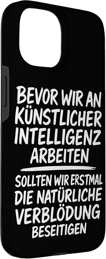 Fix Stupidity First – AI Can Wait Case for iPhone 15 - Image 3