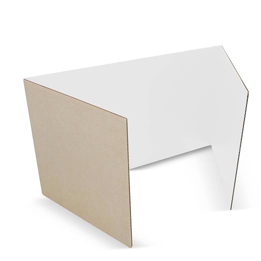 Flipside Products Flipside Corrugated Privacy Shield, White, 18" x 48", Pack of 24 - Image 2