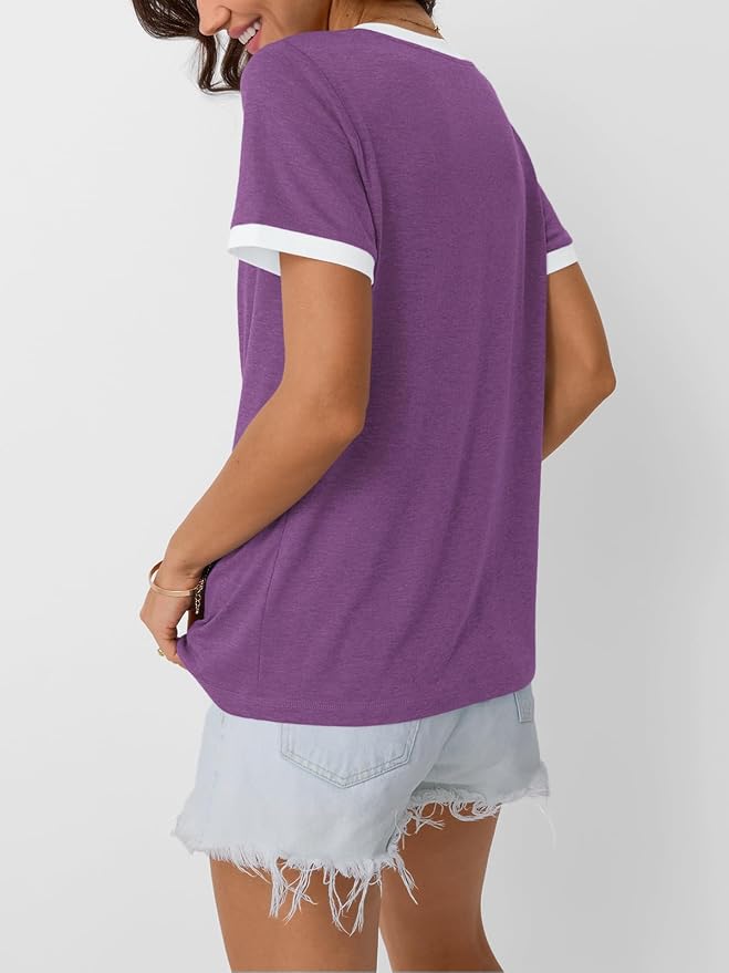 AUTOMET Womens Short Sleeve T-Shirts Summer Tops Casual Soft Tunic V Neck Basic Workout Clothes Spring Fashion Outfits 2026 - Image 3