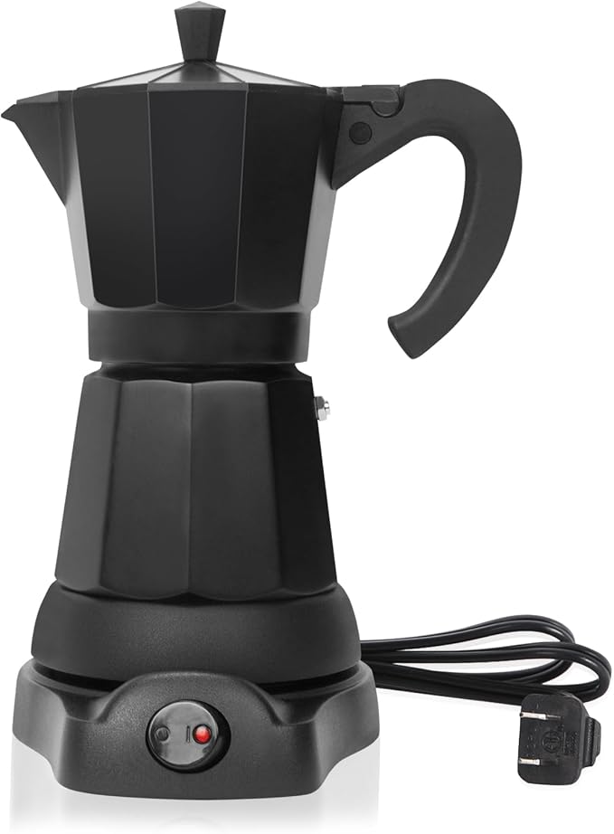 LAOION 6 Cup Electric Moka Pot, 300ml Portable Espresso Maker | Cafeteras Electricas Modernas with Detachable Base and Overheat Protection, Coffee Machine Gift for Home or Travel by LAOION