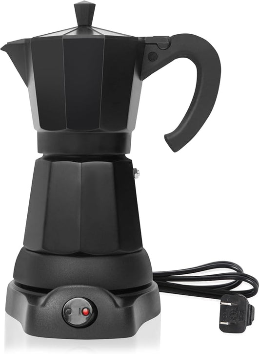 LAOION 6 Cup Electric Moka Pot, 300ml Portable Espresso Maker | Cafeteras Electricas Modernas with Detachable Base and Overheat Protection, Coffee Machine Gift for Home or Travel by LAOION
