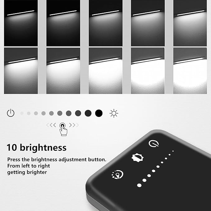 White crown LED Desk Lamp Dimmable Table Lamp Reading Lamp with USB Charging Port, 5 Lighting Modes, Sensitive Control, 30/60 Minutes Timer (Black, First-Generation) - Image 3