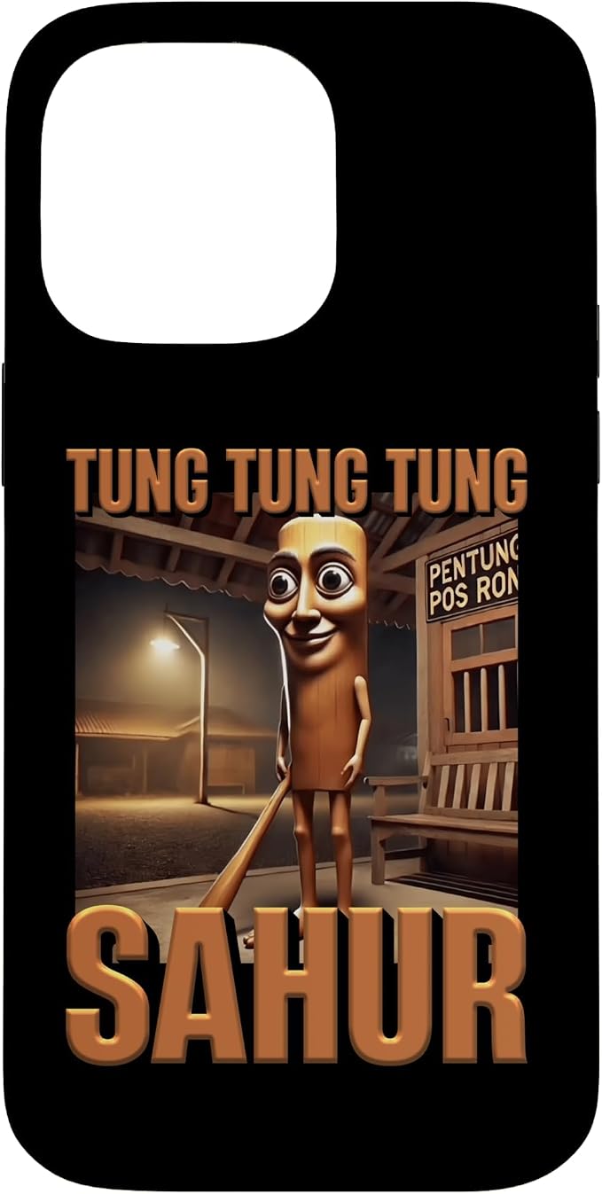Internet Hilarious Meme AI Character Tung Tung Tung Sahur Case for iPhone 14 Pro Max by Unknown