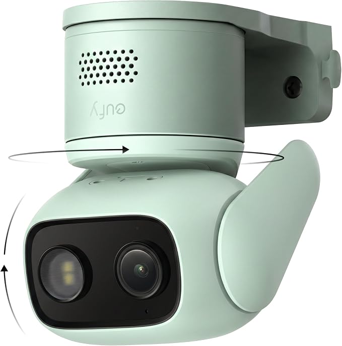 eufy Security Indoor/Outdoor Camera C31, IP66, Spotlight-Free Color Night Vision,360° Coverage Pan and Tilt, AutoTracking,AI Human/Vehicle/Pet/Cry Detection,24/7 Recording,Green (No Subscription) by Unknown