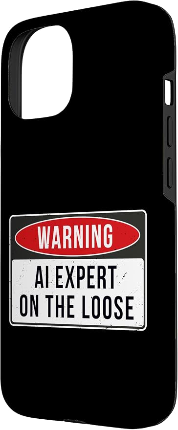Warning Sign - AI Expert On The Loose Funny Job Quote Case for iPhone 15 - Image 2