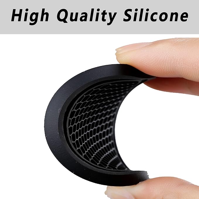 ZSDY Car Cup Coaster, 4PCS Universal Auto Non-Slip Cup Holder Embedded in Ornaments Silicone Coaster, Car Interior Accessories Sets, Grey - Image 4