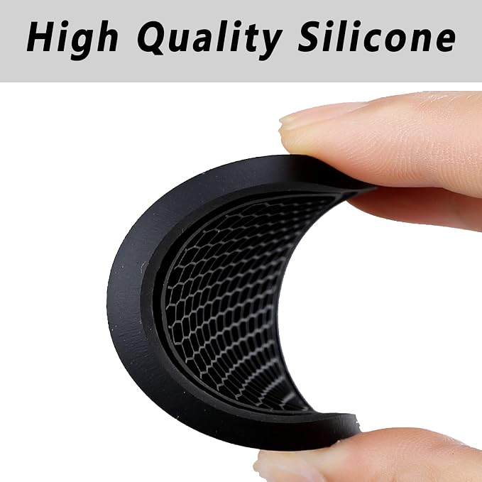 ZSDY Car Cup Coaster, 4PCS Universal Auto Non-Slip Cup Holder Embedded in Ornaments Silicone Coaster, Car Interior Accessories Sets, Black - Image 2