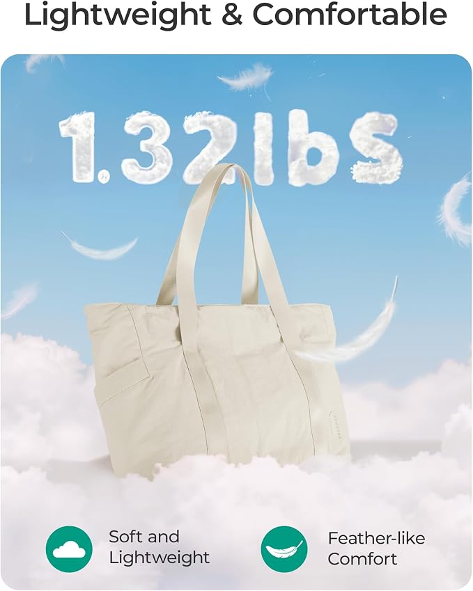 BAGSMART Tote Bag for Women, Tote Bag with Zipper Work Tote with Compartments Nurse Shoulder Hanbag for Travel, Gym - Image 7