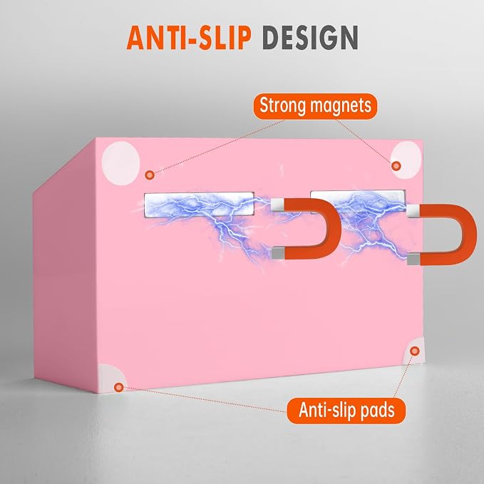 BEYGORM Magnetic Dry Erase Marker Holder for Whiteboard & Refrigerator | Non-slip Acrylic Pen Holder for Classroom, Fridge Magnet, Locker Organizer Accessories, Teacher & School Supplies(Pink) - Image 2