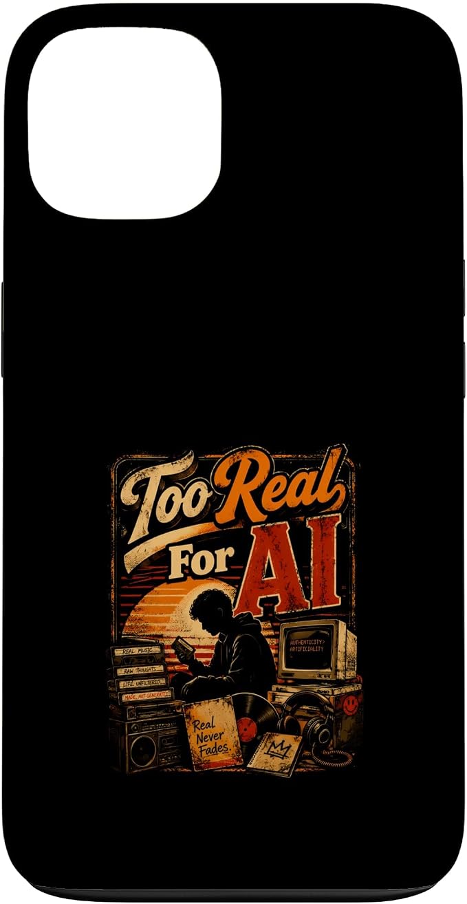 Too Real for AI - Authentic Music Lovers Case for iPhone 13 by Unknown