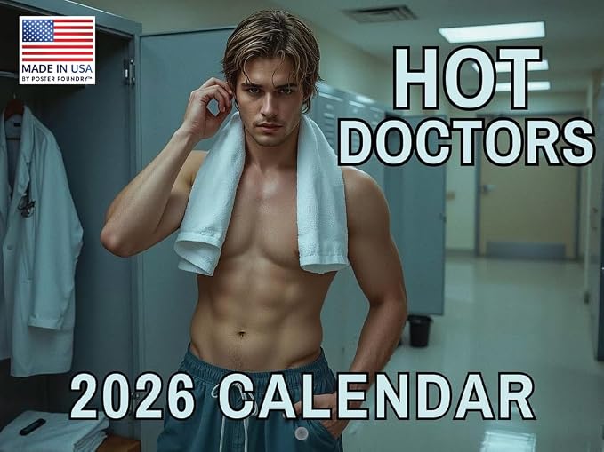 Sexy Doctors Calendar 2026 Monthly Wall Calender 12 Month | American Made In The USA by PosterFoundry