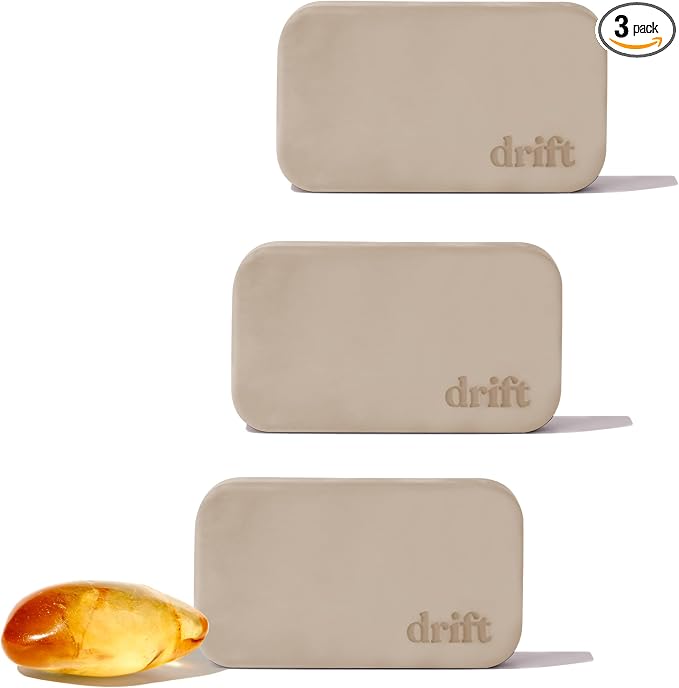 Drift Car Air Freshener - The Original Stone Air Freshener - Car Odor Eliminator - Long Lasting Scent - Metal Clip - Essential Oils - Clean Ingredients - Amber Scent 3 Pack Refill - NO CLIP INCLUDED by driftscents