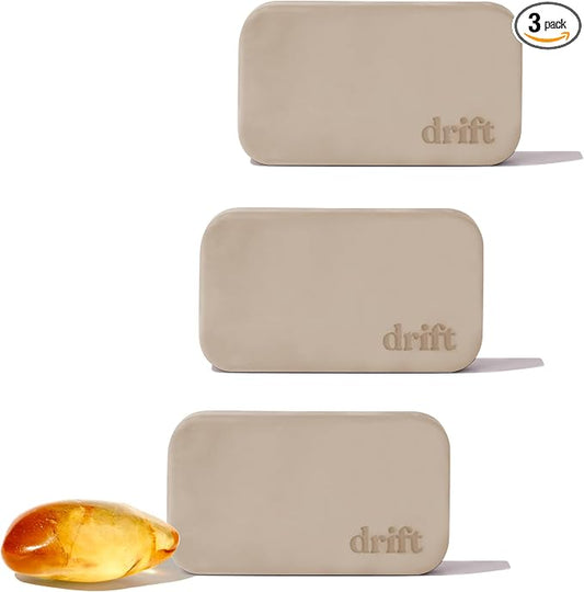 Drift Car Air Freshener - The Original Stone Air Freshener - Car Odor Eliminator - Long Lasting Scent - Metal Clip - Essential Oils - Clean Ingredients - Amber Scent 3 Pack Refill - NO CLIP INCLUDED by driftscents