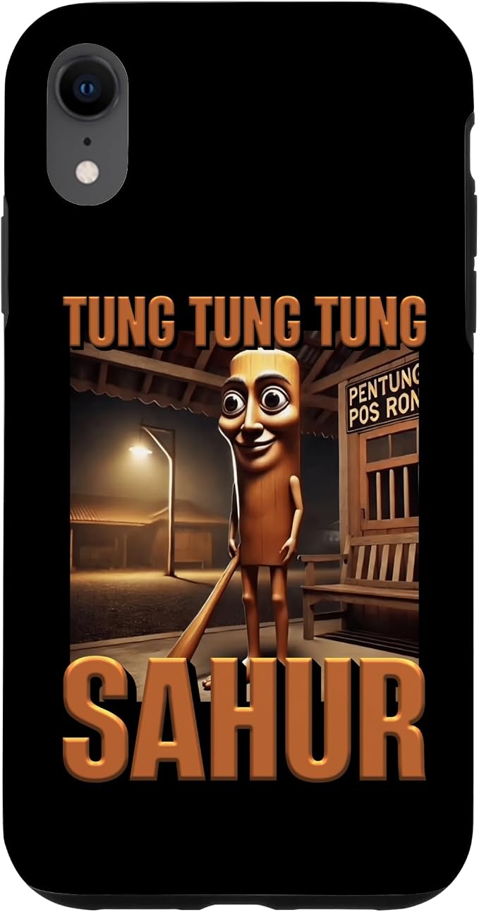 Internet Hilarious Meme AI Character Tung Tung Tung Sahur Case for iPhone XR by Unknown