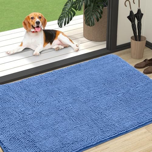 OLANLY Dog Door Mat for Muddy Paws 47x32, Super Absorbent Chenille Mud Mat by OLANLY