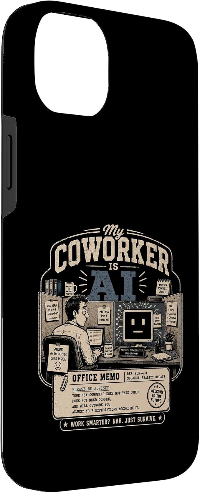 My Coworker is AI Office Humor Funny Workplace Replacement Case for iPhone 14 Plus - Image 3