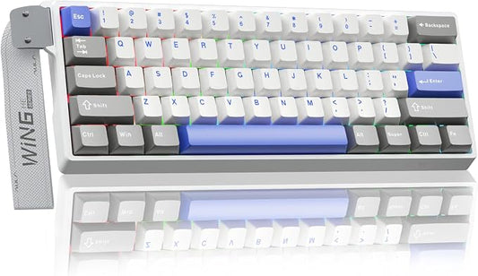 AULA WIN60 HE MAX - 60% Mechanical Gaming Keyboard Wired, Hall Effect Magnetic Switches Hot Swappable, Adjustable Actuation Rapid Trigger Mode, 8000 Hz Polling Rate, 60 Percent Keyboard Compact Design by CORBOBO