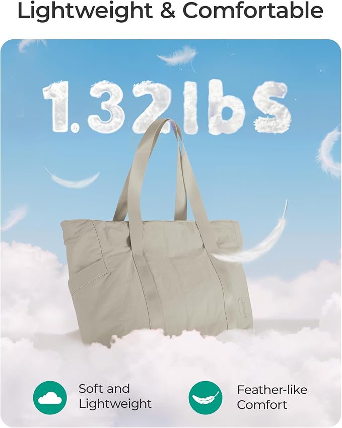 BAGSMART Tote Bag for Women, Tote Bag with Zipper Work Tote with Compartments Nurse Shoulder Hanbag for Travel, Gym - Image 7