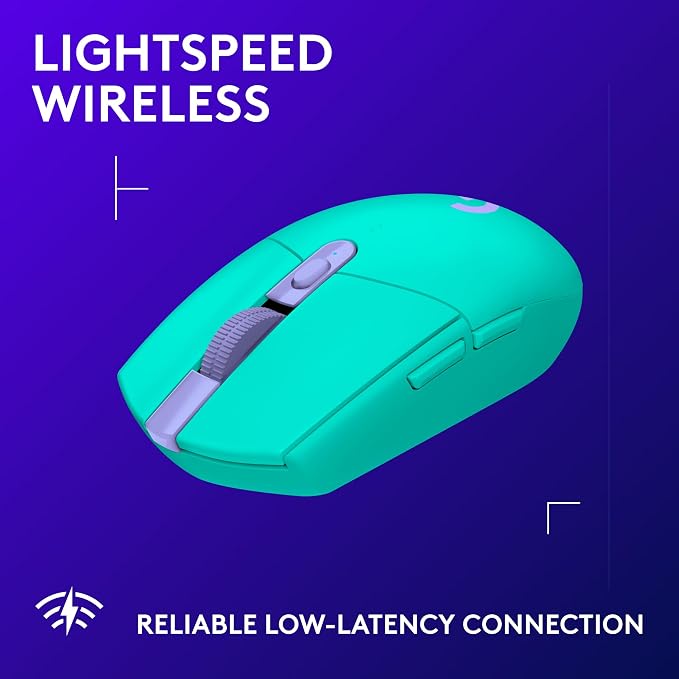 Logitech G305 Lightspeed Wireless Gaming Mouse - Mint | 12,000 DPI, Lightweight, 6 Programmable Buttons, 250h Battery, On-Board Memory, Compatible with PC and Mac - Image 3