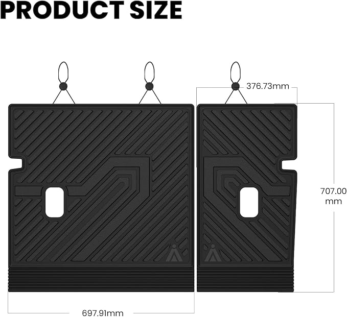 LASFIT All Weather Floor Mats for Honda Civic 2022-2026 - Back Protector | 3D Laser Custom Fit For 22-26 Civic (Only Fit Hatchback) | Flexible Non-Curl Recyclable TPE | Anti-Slip & Easy Wash - Image 7