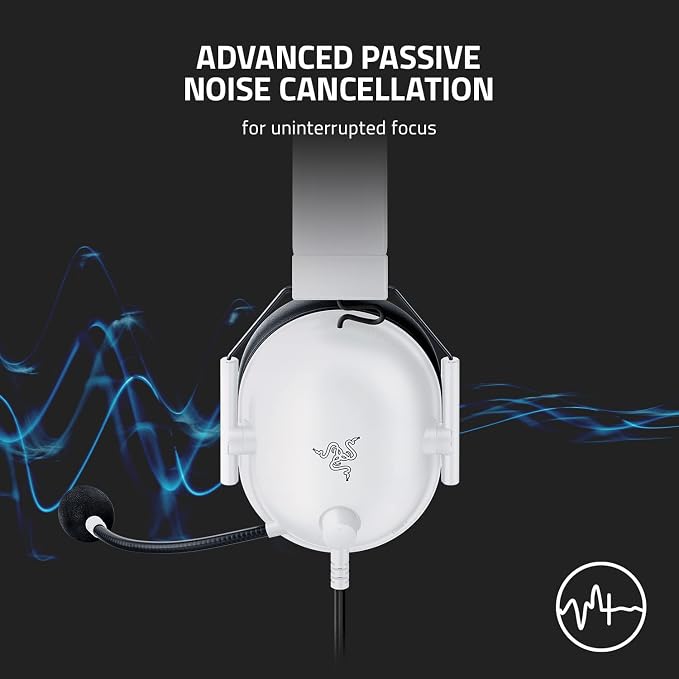 Razer BlackShark V2 X Gaming Headset: 7.1 Surround Sound - 50mm Drivers - Memory Foam Cushion - for PC,Mac,PS4,PS5,Switch - 3.5mm Audio Jack - White,(Pack of 8) - Image 4