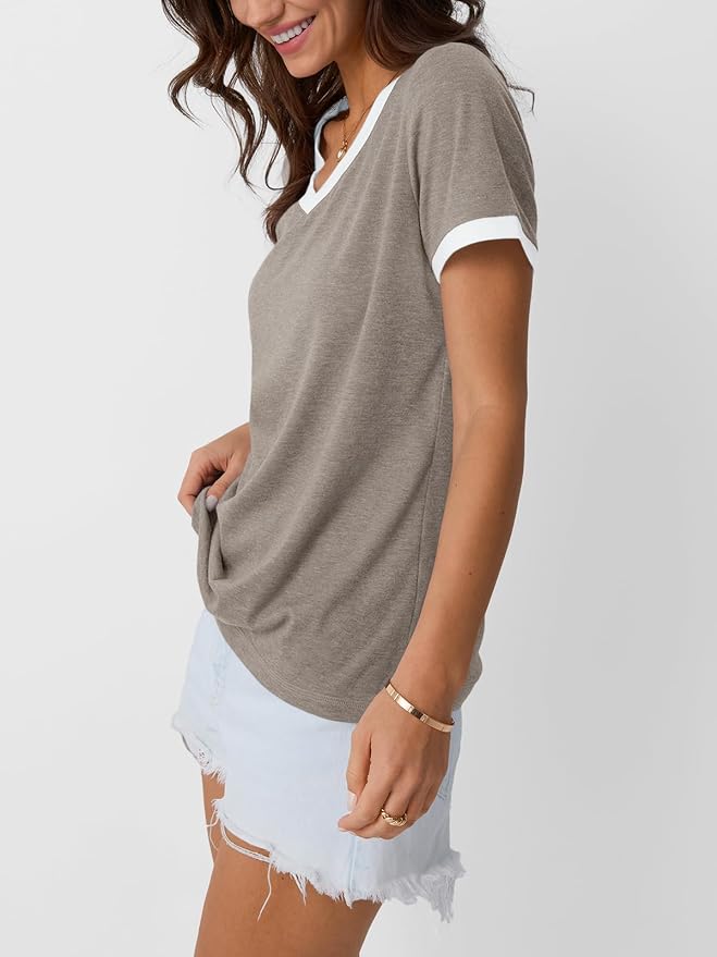 AUTOMET Womens Short Sleeve T-Shirts Summer Tops Casual Soft Tunic V Neck Basic Workout Clothes Spring Fashion Outfits 2026 - Image 4