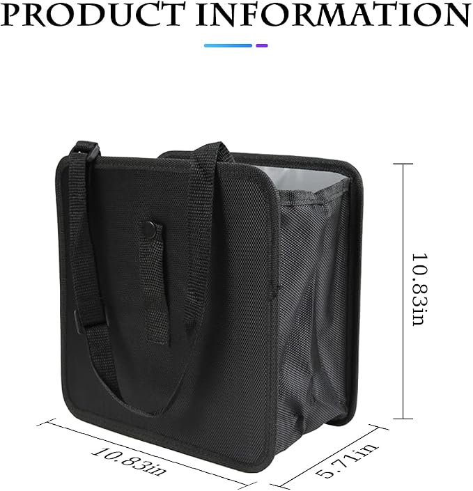 Foldable Trash Can, Hanging Waterproof Leakproof Storage Bag with Large Capacity, Car Interior Accessories (Large) - Image 2