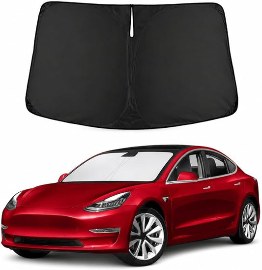 Autovir Windshield Sun Shade, 2017-2026 Tesla Model 3 & Y, 280T Visor Shade by Autovir
